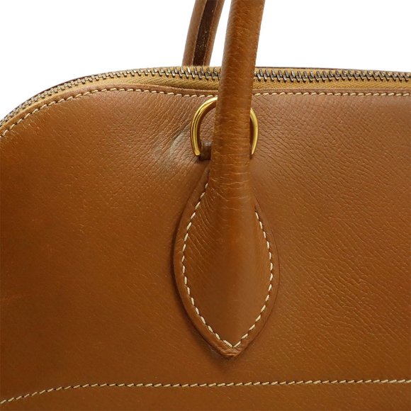 HERMES Bolide 35 handbag shoulder bag Cushvel leather gold light brown ○Y stamp - Picture 5 of 10